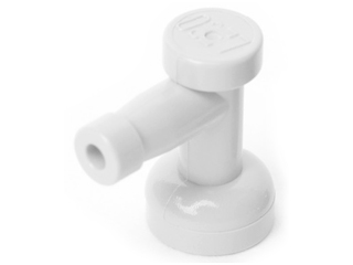 Tap 1 x 1 with Hole in Spout in White