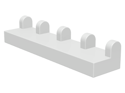 Hinge Tile 1 x 4 in White