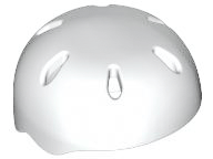 Helmet, Sports, with Vent Holes [Plain] in White