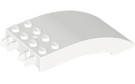 Windscreen 8 x 4 x 2 Curved [2 Dual-Fingered Click Hinges] in White