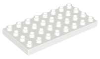 Duplo Plate 4 x 8 in White