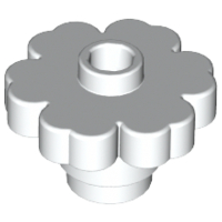 Plant, Flower 2 x 2 - Round [Open Stud] in White