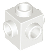 Brick Special 1 x 1 Studs on 4 Sides in White