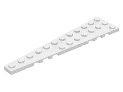 Wedge Plate 12 x 3 Left in White