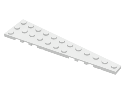 Wedge Plate 12 x 3 Right in White