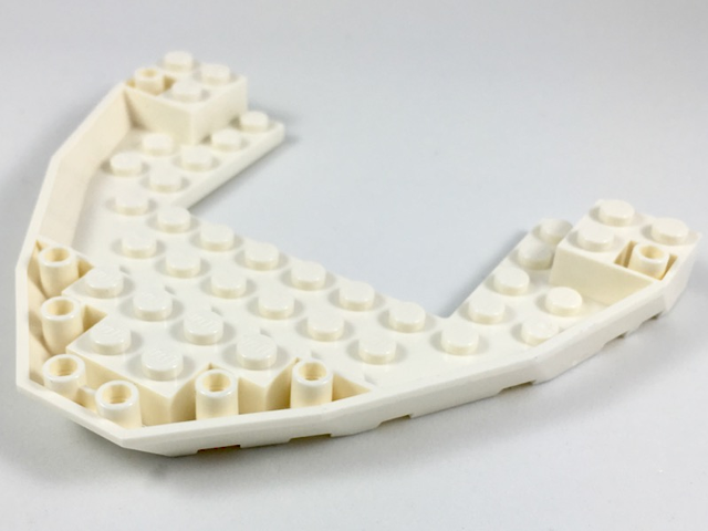 Boat Hull Section, Brick 10 x 12 x 1 with 4 x 6 Cutout in White