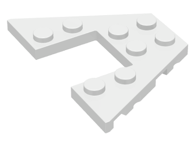 Wedge Plate 4 x 6 in White