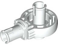 Technic Rotation Joint Ball Loop with Two Perpendicular Pins with Friction in White