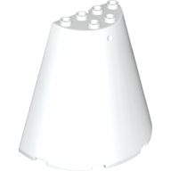 Cone Half 8 x 4 x 6 in White