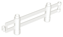 Duplo Fence 1 x 10 x 2 Extended Bottom [Clip and Bar ends] in White