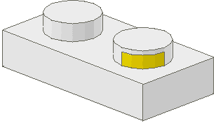 Plate 1 x 2 with Electric Contacts in White