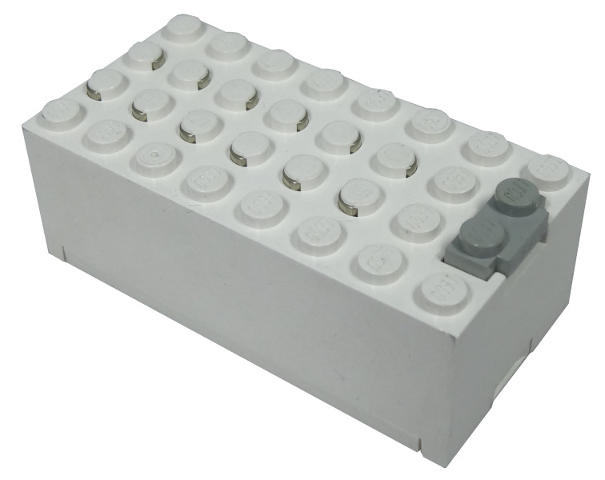 Battery Box, 9V Small [Complete Assembly] in White
