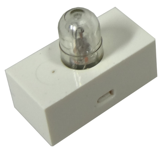 Light Brick 1 x 2 [Single Bulb] in White
