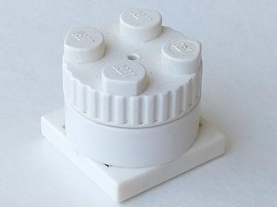 Sound Brick, Round, 9V 2 x 2 x 1 1/3 with Two Space Noises in White