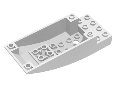 Aircraft Fuselage Curved 10 x 4 x 2 in White