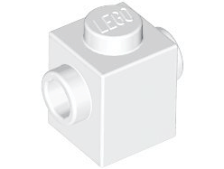 Brick Special 1 x 1 with Studs on 2 Sides in White