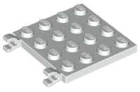 Plate Special 4 x 4 with Clips Horizontal in White