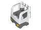 Duplo Truck Semi-Tractor Cab with Dark Bluish Gray Base in White