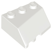 Brick Wedged, Sloped 45° 3 x 3 Right in White