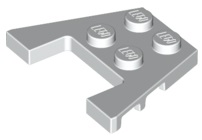 Wedge Plate 3 x 4 with Stud Notches in White