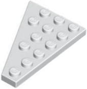Wedge Plate 6 x 4 Right in White