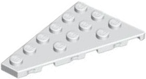 Wedge Plate 6 x 4 Left in White