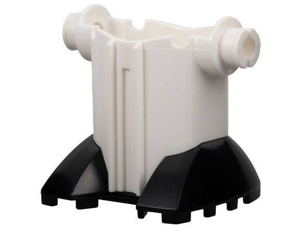 Large Figure Torso and Legs, with Black Feet in White