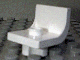Duplo Chair 2 x 2 x 2 with One Stud in White
