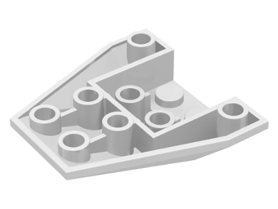 Brick Wedged, Sloped Inverted 4 x 4 Triple [2 Connections between Front Studs] in White