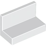 Panel 1 x 2 x 1 [Square Corners] in White