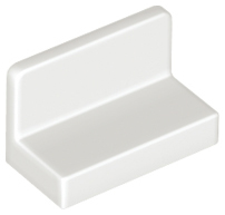 Panel 1 x 2 x 1 [Rounded Corners] in White