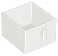 Duplo Drawer 2 x 2 with Pull Handle in White