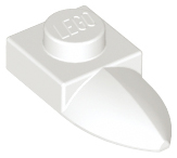 Plate Special 1 x 1 with Tooth in White