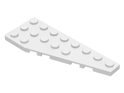 Wedge Plate 8 x 3, 22° Right in White