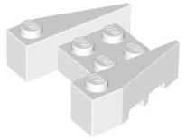 Brick Wedged 3 x 4 [Stud Notches] in White