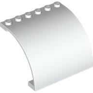 Panel 6 x 5 x 3 1/3 Curved Top in White