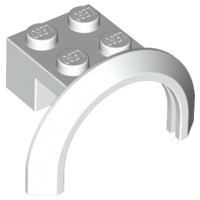Wheel Arch, Mudguard 4 x 2 1/2 x 2 with 2 x 2 Plate in White