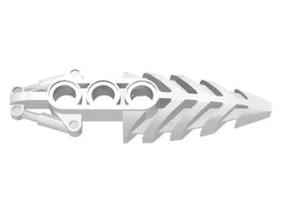 Large Figure Foot, with 3 Holes, Visorak in White