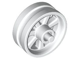 Wheel Centre 15 x 6 City Motorcycle with Stub Axles in White