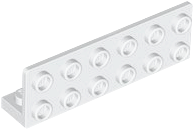 Bracket 1 x 6 - 2 x 6 Inverted in White
