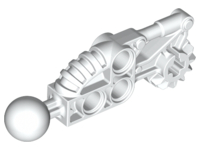 Large Figure Skeletal, Limb, with Ball Joint, and Gear with Axle Hole (Toa Hordika) in White