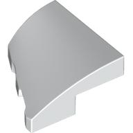 Brick Wedged, Curved 2 x 2 with Stud Notch Right in White