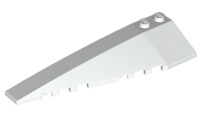 Brick Wedged, Curved 10 x 3 Left in White