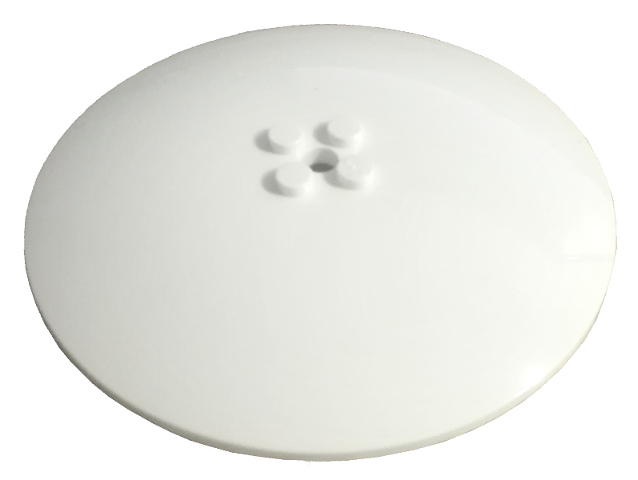 Dish 10 x 10 Inverted (Radar) with Solid Studs in White