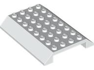 Brick Sloped 45° 6 x 8 Double with 4 x 8 Cutout in White
