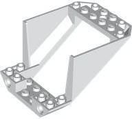 Aircraft Fuselage Straight Aft Section 6 x 8 x 4 with Opening in White