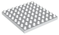 Duplo Plate 8 x 8 in White