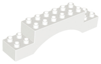 Duplo Brick 2 x 10 x 2 Arch in White