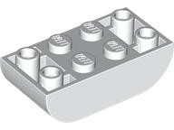 Brick Curved Inverted 2 x 4 Double in White
