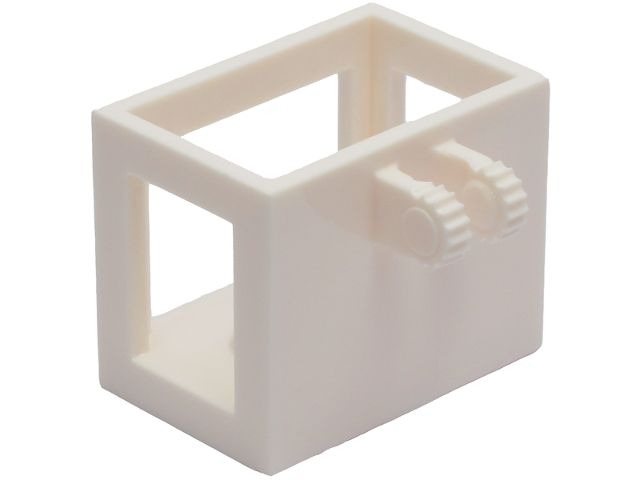 Crane Basket 2 x 3 x 2 with Locking Hinge Fingers in White